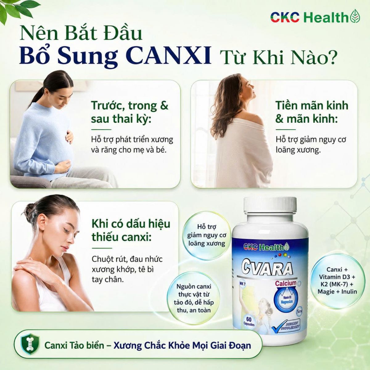 NÊN BẮT ĐẦU BỔ SUNG CANXI TỪ KHI NÀO?