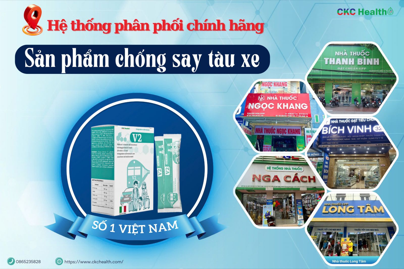 Hệ thống phân phối chính hãng sản phẩm chống say tàu xe V2